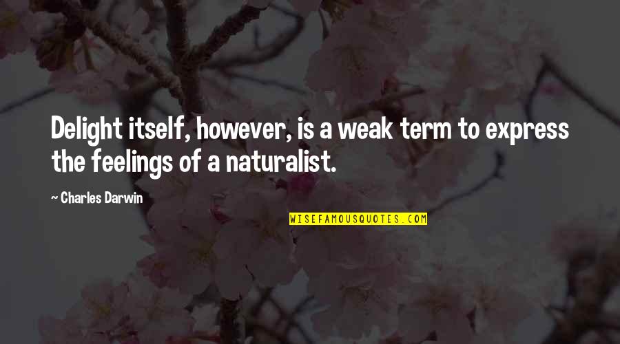 Quotes Buku Indonesia Quotes By Charles Darwin: Delight itself, however, is a weak term to