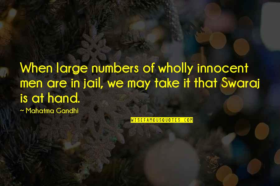 Quotes Kung Fu Tv Series Quotes By Mahatma Gandhi: When large numbers of wholly innocent men are