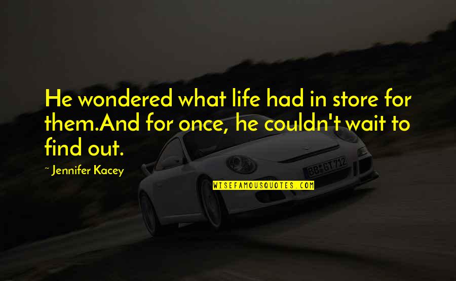 Quraysh Ali Quotes By Jennifer Kacey: He wondered what life had in store for