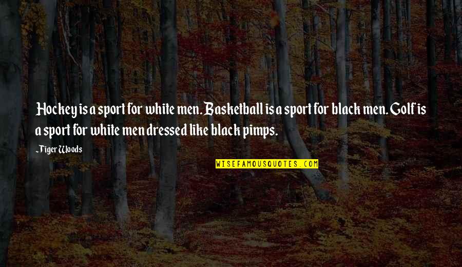 Racial Quotes By Tiger Woods: Hockey is a sport for white men. Basketball