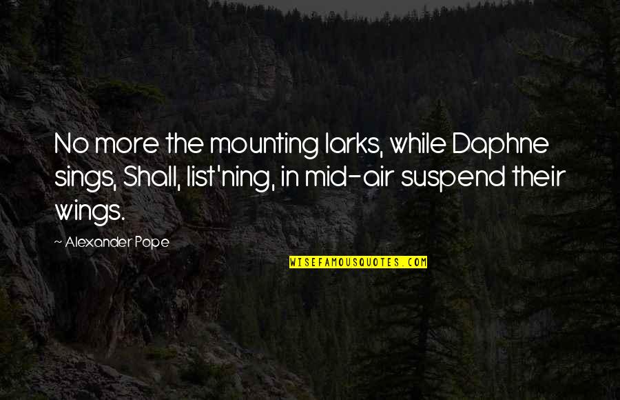 Raiden Mei Quotes By Alexander Pope: No more the mounting larks, while Daphne sings,