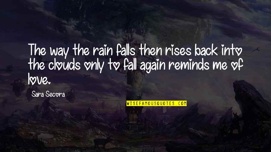 Rain Quotes And Quotes By Sara Secora: The way the rain falls then rises back