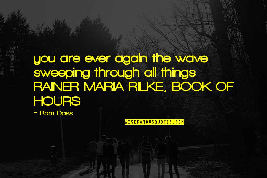 Rainer Quotes By Ram Dass: you are ever again the wave sweeping through