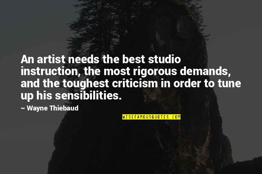 Raisinets Nutrition Quotes By Wayne Thiebaud: An artist needs the best studio instruction, the