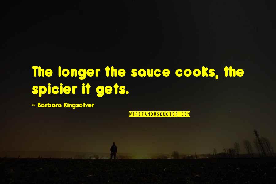 Ranelle Quotes By Barbara Kingsolver: The longer the sauce cooks, the spicier it