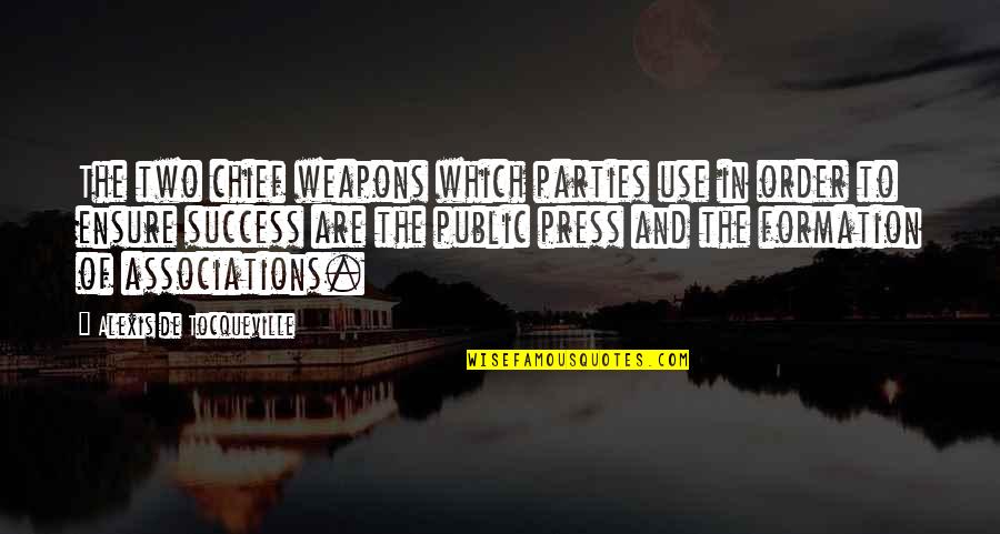 Rasuradora Quotes By Alexis De Tocqueville: The two chief weapons which parties use in