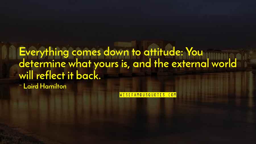 Razova Ubytovani Quotes By Laird Hamilton: Everything comes down to attitude: You determine what