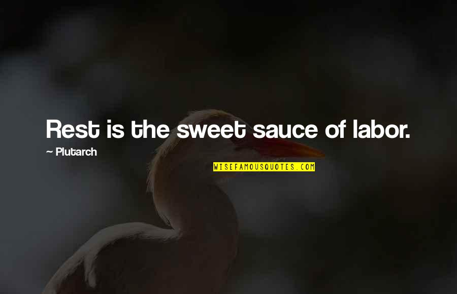 Rbtec Quotes By Plutarch: Rest is the sweet sauce of labor.