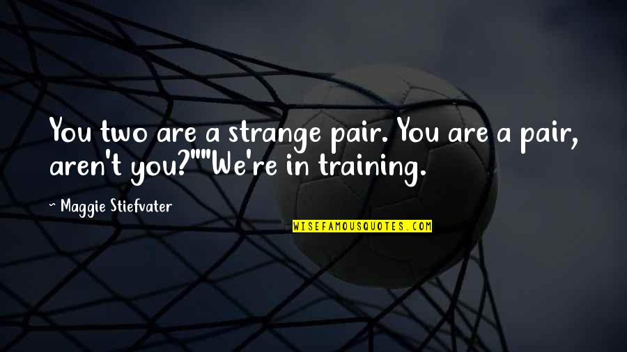 Re Strange Quotes By Maggie Stiefvater: You two are a strange pair. You are