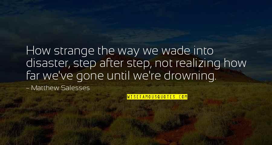 Re Strange Quotes By Matthew Salesses: How strange the way we wade into disaster,