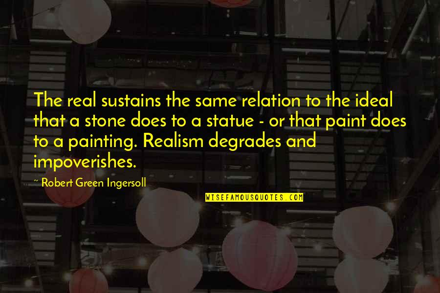 Real Relation Quotes By Robert Green Ingersoll: The real sustains the same relation to the