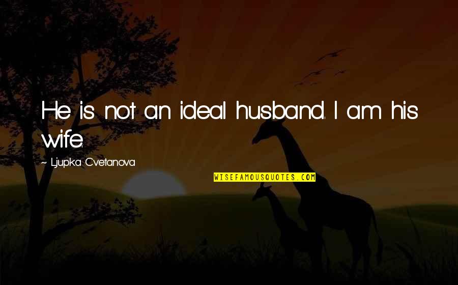 Really Witty Funny Quotes By Ljupka Cvetanova: He is not an ideal husband. I am