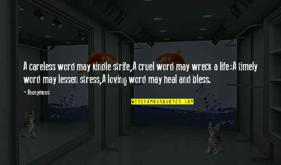 Redzhep Ivedik Quotes By Anonymous: A careless word may kindle strife,A cruel word