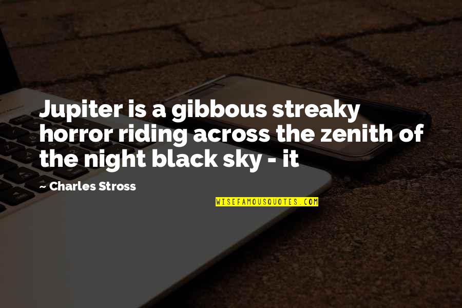 Reflejate Quotes By Charles Stross: Jupiter is a gibbous streaky horror riding across