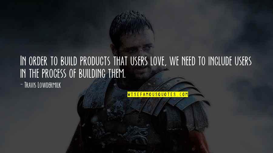 Refugees Bible Quotes By Travis Lowdermilk: In order to build products that users love,