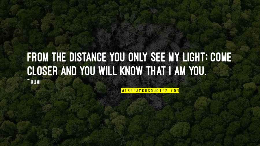 Regional Holiday Music Quotes By Rumi: From the Distance You only See My Light;