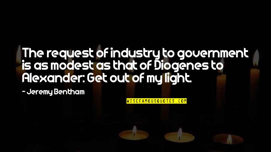 Reinkarnacija Religija Quotes By Jeremy Bentham: The request of industry to government is as