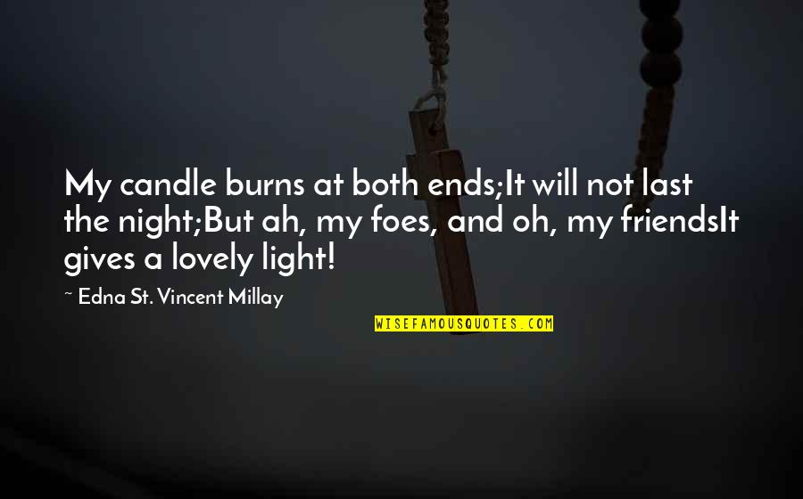 Relationship Is Like A Mirror Quotes By Edna St. Vincent Millay: My candle burns at both ends;It will not