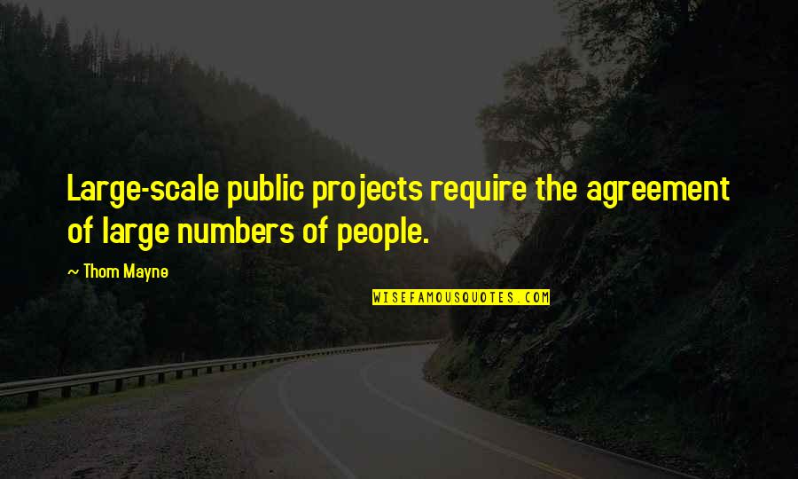 Relationships Changing You Quotes By Thom Mayne: Large-scale public projects require the agreement of large