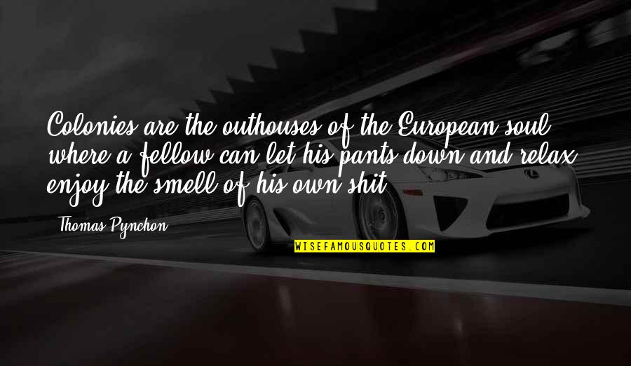 Relax And Enjoy Quotes By Thomas Pynchon: Colonies are the outhouses of the European soul,