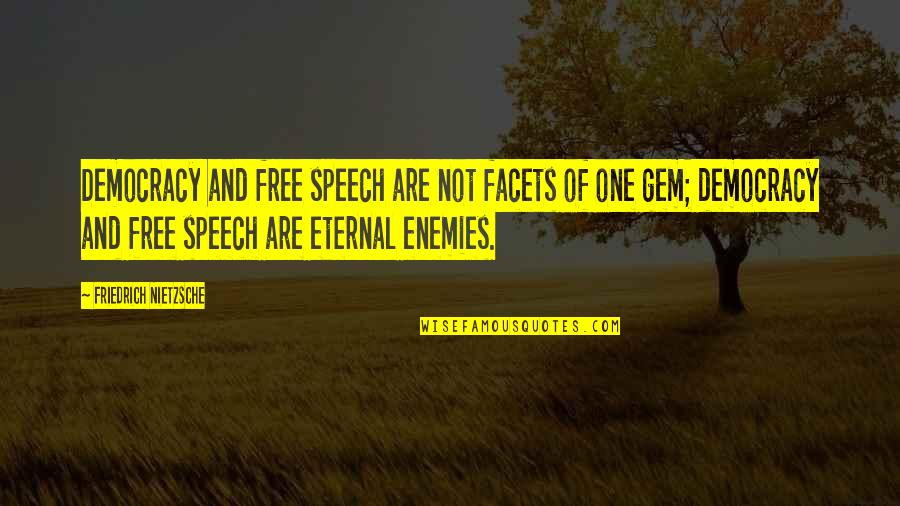 Relax Mind And Body Quotes By Friedrich Nietzsche: Democracy and free speech are not facets of