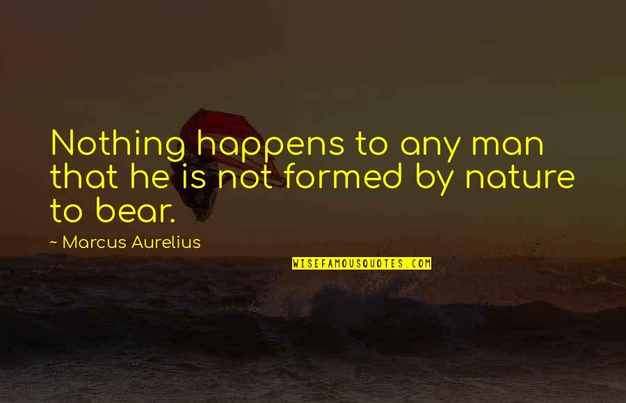 Religion Doesn't Matter Quotes By Marcus Aurelius: Nothing happens to any man that he is