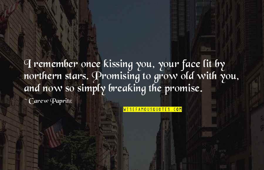 Remember Quotes And Quotes By Carew Papritz: I remember once kissing you, your face lit