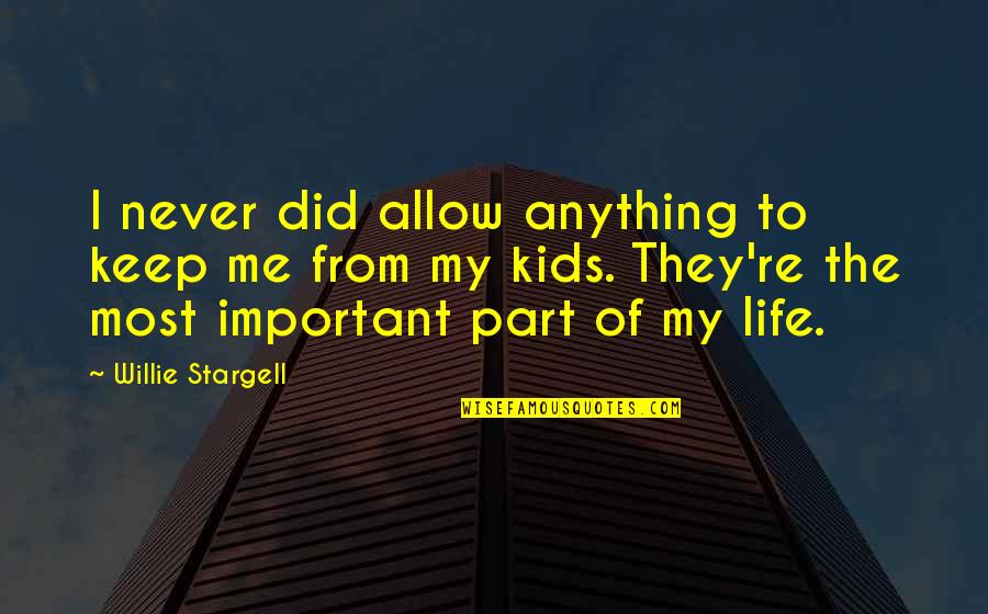 Rendelet Angolul Quotes By Willie Stargell: I never did allow anything to keep me
