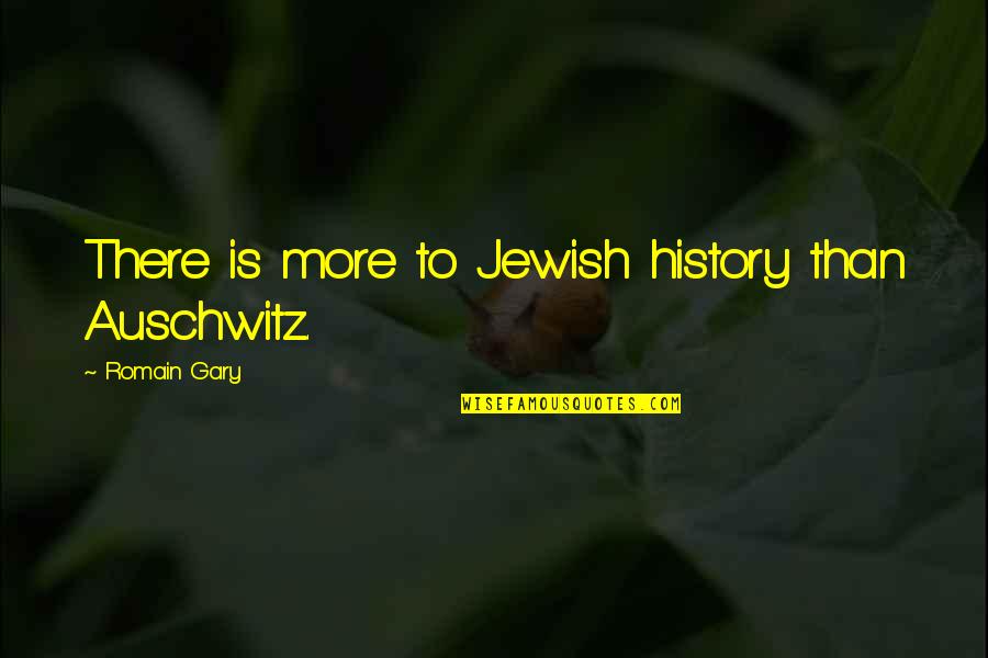 Replacement Guttering Quotes By Romain Gary: There is more to Jewish history than Auschwitz.