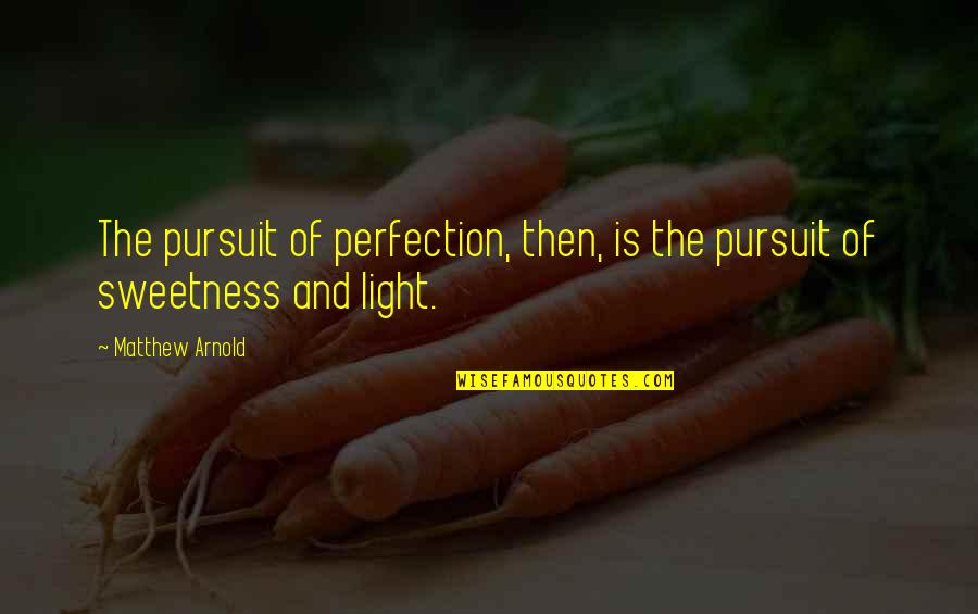 Request For Friendship Quotes By Matthew Arnold: The pursuit of perfection, then, is the pursuit