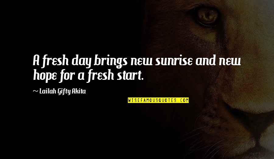 Resolutions For A New Year's Quotes By Lailah Gifty Akita: A fresh day brings new sunrise and new