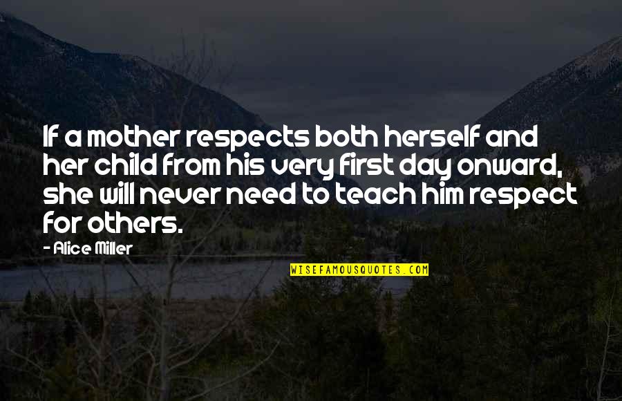 Respect For Others Quotes By Alice Miller: If a mother respects both herself and her