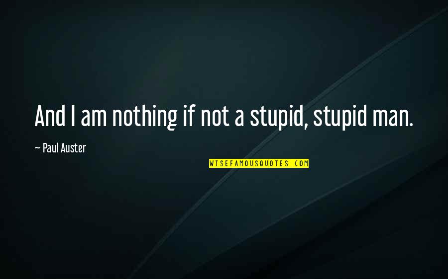 Retaliating Quotes By Paul Auster: And I am nothing if not a stupid,