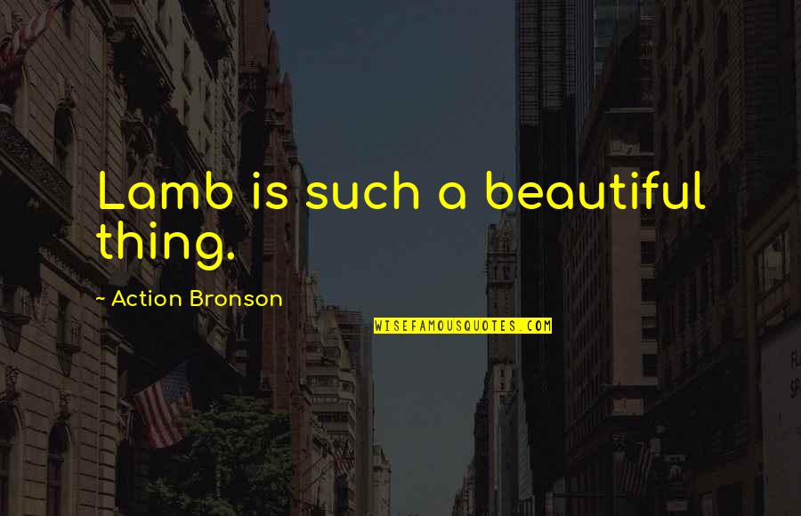 Retoolnc Quotes By Action Bronson: Lamb is such a beautiful thing.