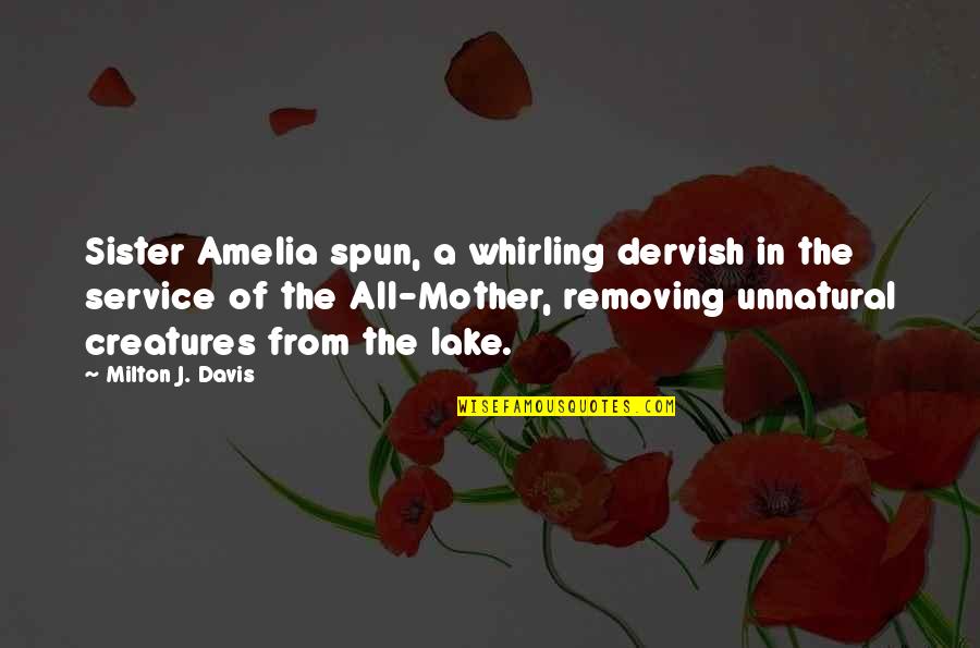 Retorted Examples Quotes By Milton J. Davis: Sister Amelia spun, a whirling dervish in the