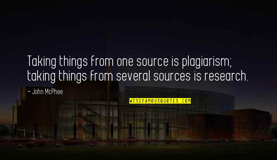 Retracting A Bid Quotes By John McPhee: Taking things from one source is plagiarism; taking