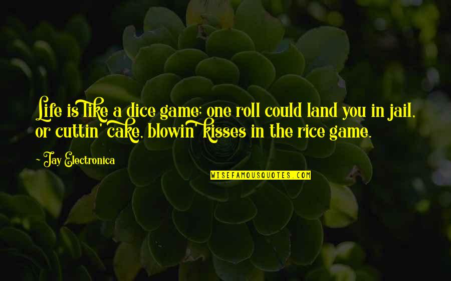 Rice Cake Quotes By Jay Electronica: Life is like a dice game; one roll