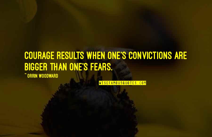 Richelsdorfite Quotes By Orrin Woodward: Courage results when one's convictions are bigger than