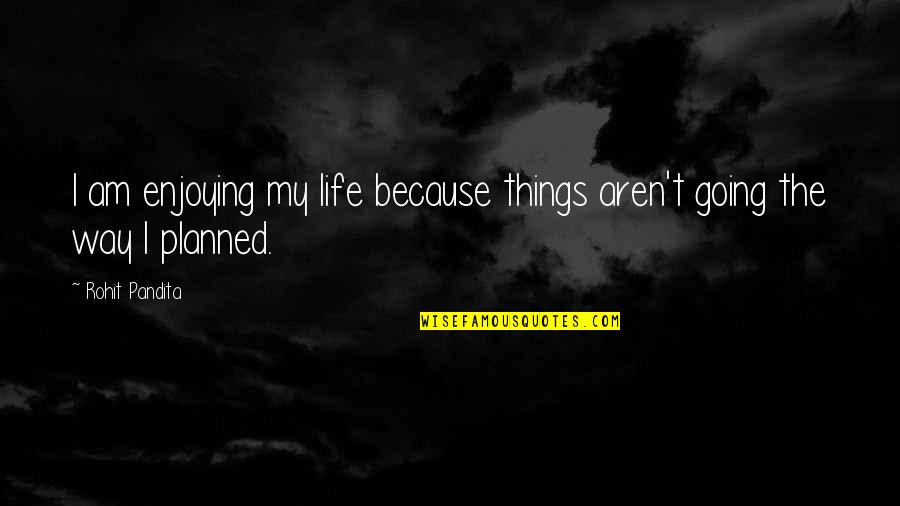 Richness Of Soul Quotes By Rohit Pandita: I am enjoying my life because things aren't