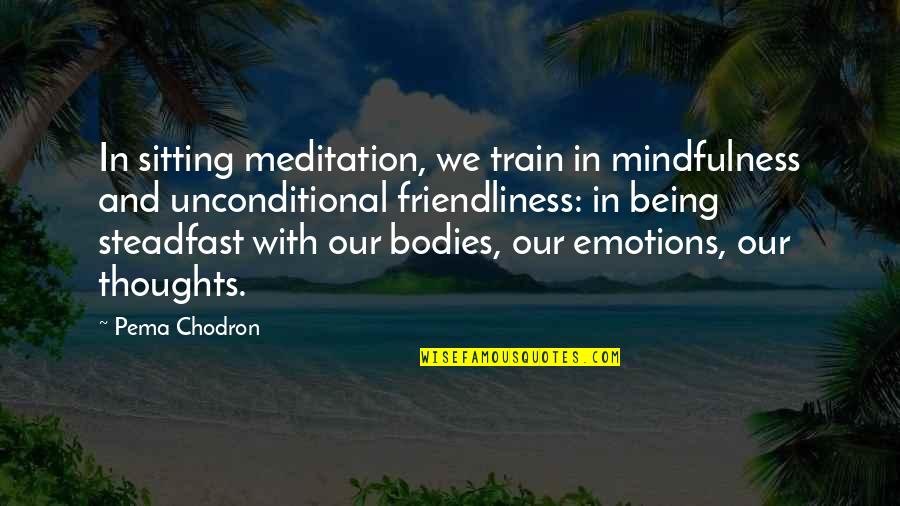 Riding Happiness Quotes By Pema Chodron: In sitting meditation, we train in mindfulness and