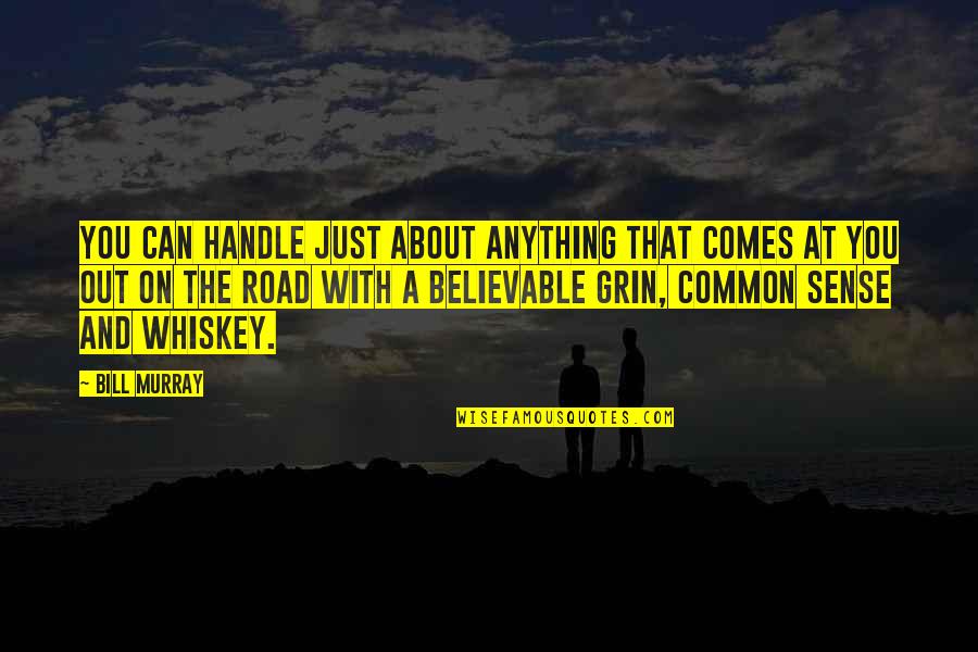 Road And Travel Quotes By Bill Murray: You can handle just about anything that comes