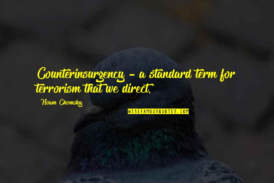 Roakes Quotes By Noam Chomsky: Counterinsurgency - a standard term for terrorism that