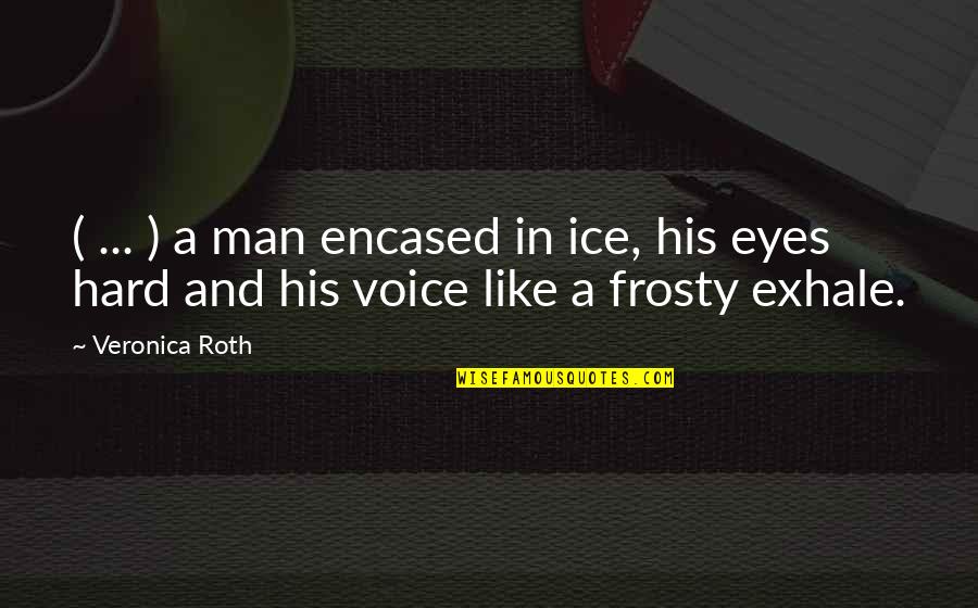 Roasting Quotes By Veronica Roth: ( ... ) a man encased in ice,