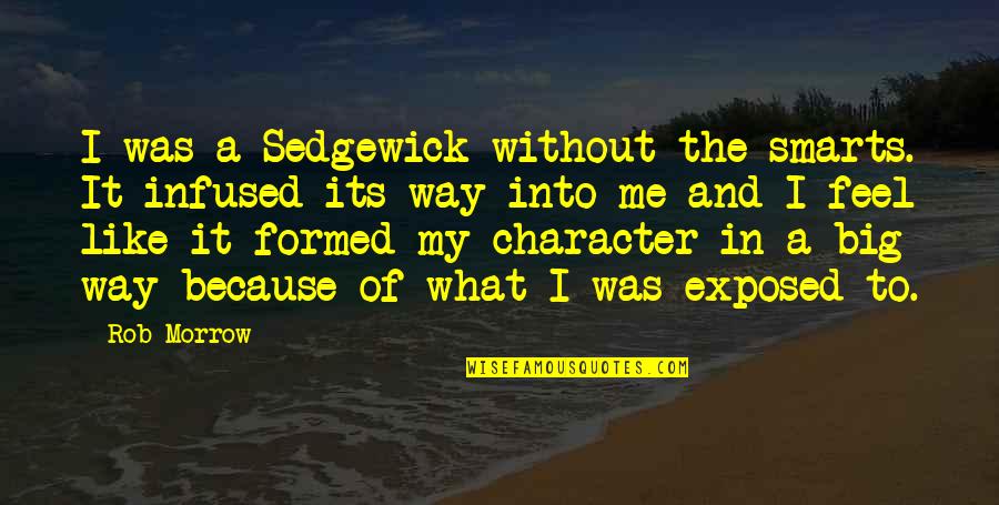 Rob & Big Quotes By Rob Morrow: I was a Sedgewick without the smarts. It