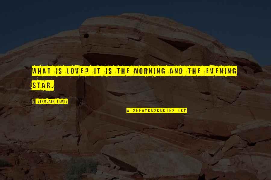 Romantic And Love Quotes By Sinclair Lewis: What is love? It is the morning and