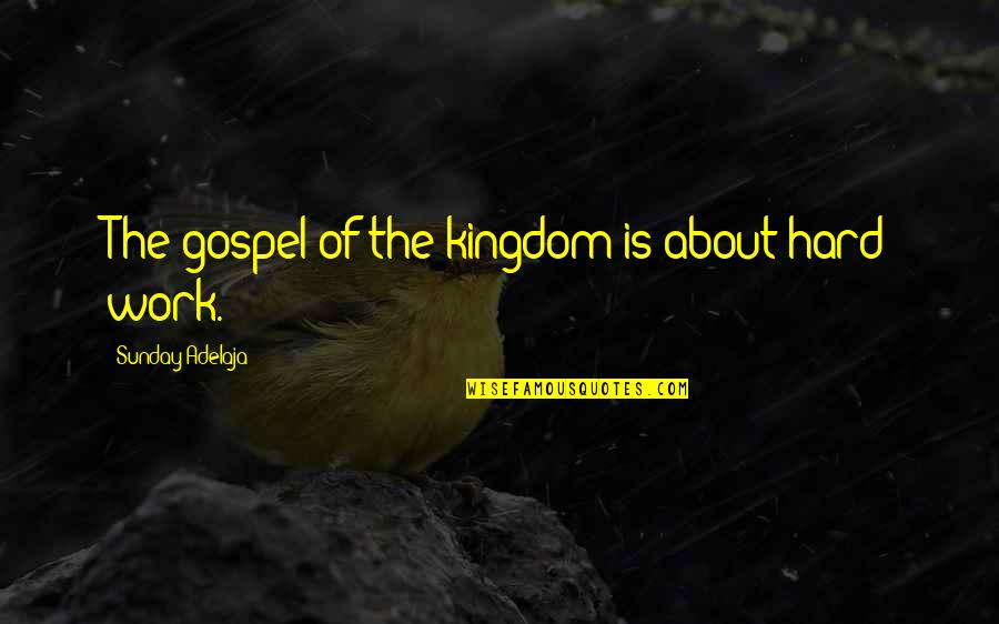 Roof Leak Quotes By Sunday Adelaja: The gospel of the kingdom is about hard