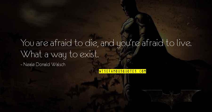 Rosenlund Family Foundation Quotes By Neale Donald Walsch: You are afraid to die, and you're afraid