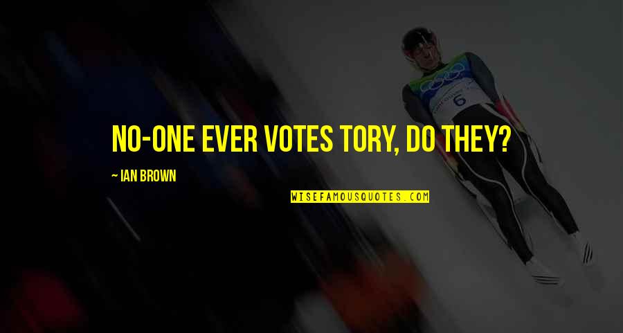 Roundys Corporate Quotes By Ian Brown: No-one ever votes Tory, do they?