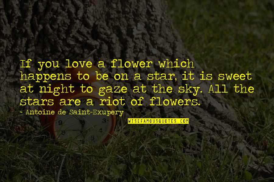 Running Shirt Quotes By Antoine De Saint-Exupery: If you love a flower which happens to