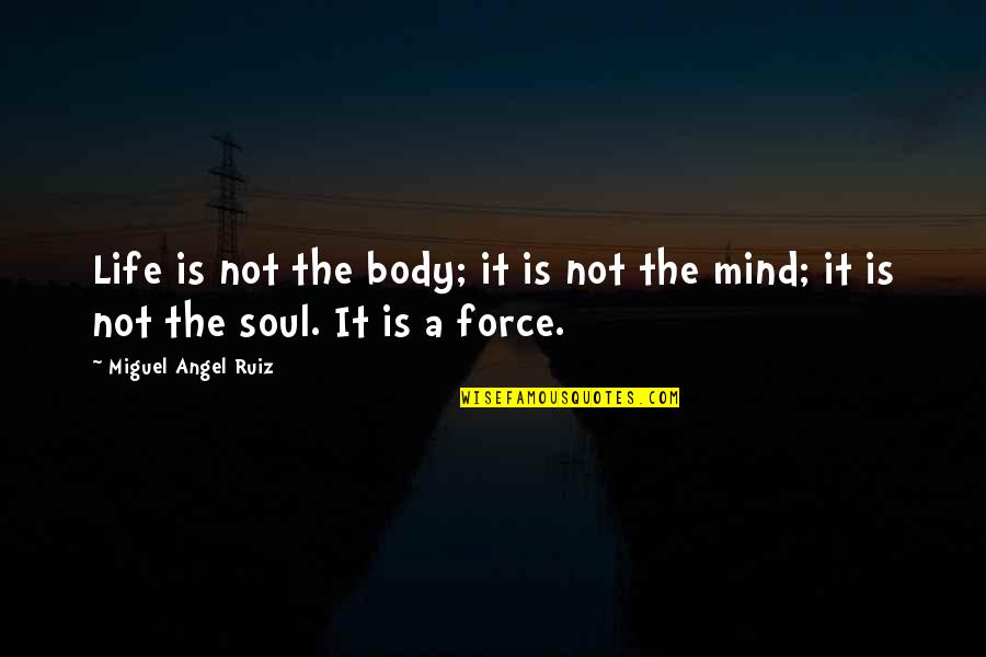 Rutinitas Malam Quotes By Miguel Angel Ruiz: Life is not the body; it is not